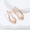 Fashion Glossy Dangle Earrings  Rose Gold Unique V Shape Earrings For Women High Quality Daily Fine Jewelry
