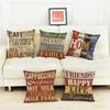 Vintage Letters Pattern Living Room Decoration Cushion Cover Love Greetings Creative Punk Pop Style Throw Pillow Case Cojines