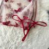 Singerie Mesh Sheer Sexy Night Dress Women Hollow Out Split Retro Underwear Embroidery Cheongsam Female Butterfly Pattern Erotic Fashion Pajamas 2024