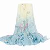 Extra Large Chiffon Printed Scarf White Shawl Dual-purpose Women's Korean Version Autumn and Winter Long Scarf Beach Towel for Women