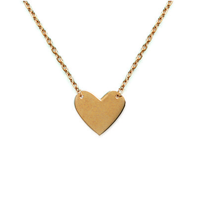 [C5739] - Gold-Plated 'Love' Necklace - 13x13 Mm