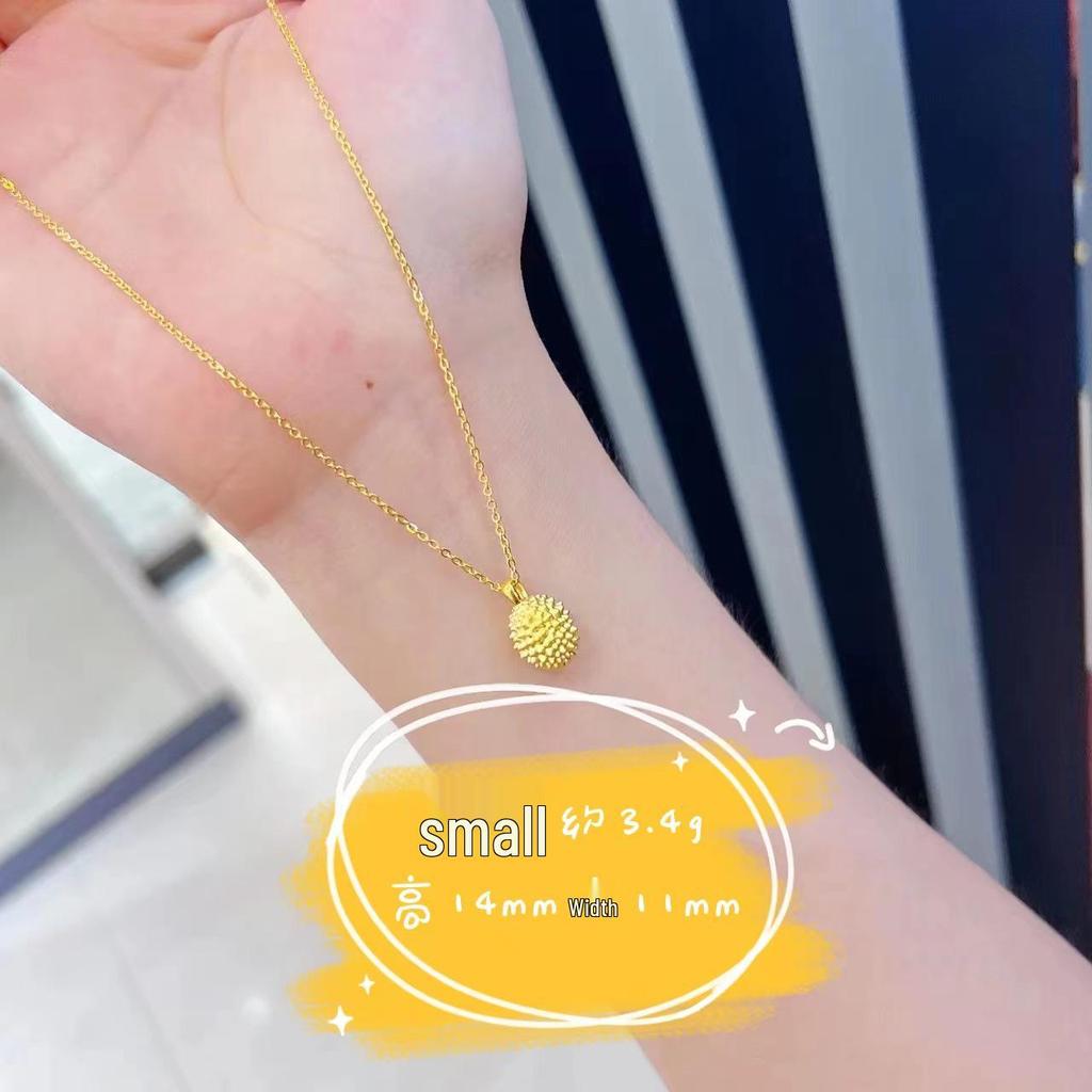 Durian Gold Necklace - Influencer's Hot Pick, Unique Qixi Commemorative Jewelry Gift for a Lifetime.