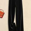 2025 Women's High-Waisted Loose Slim-Fit Velvet Wide-Leg Trousers