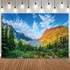 Spring Autumn Forest Waterfall Photo Backdrop Natural Landscape Summer Portrait Shooting Home Decoration Photography Background9