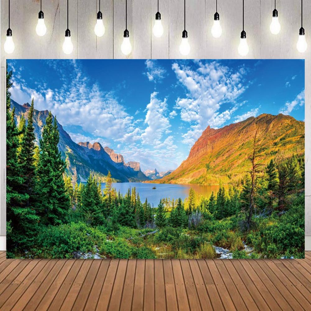 Spring Autumn Forest Waterfall Photo Backdrop Natural Landscape Summer Portrait Shooting Home Decoration Photography Background7