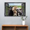 Kühe am Fenster, horizontales Poster, Vintage-Bauernhaus-Kuh-Wandkunst, Bilder, Wohnzimmer, Kinderzimmer, Heimdekoration, Cuadros-Leinwand
