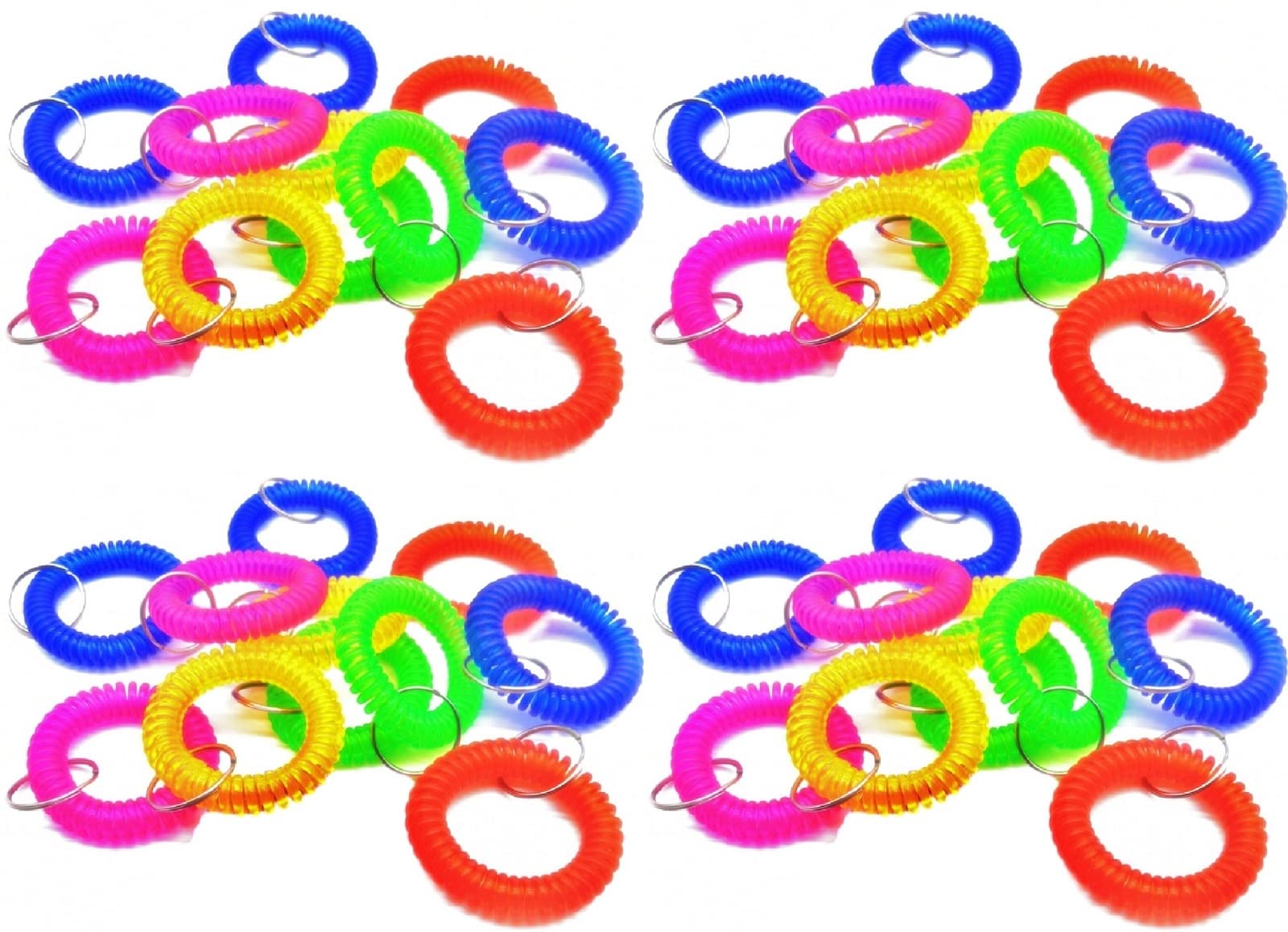 

Aloala Wrist Key, Stretchable Coil Key Ring, Spiral Spring Band, Locker (5 Colors, Set of 100)