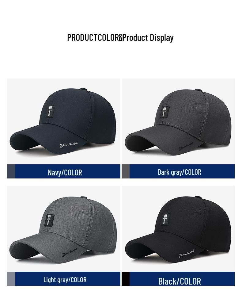 Men's Spring/Summer Duckbill Cap: Offset Print, All-Match, Sunshade, Hard Top Baseball Style