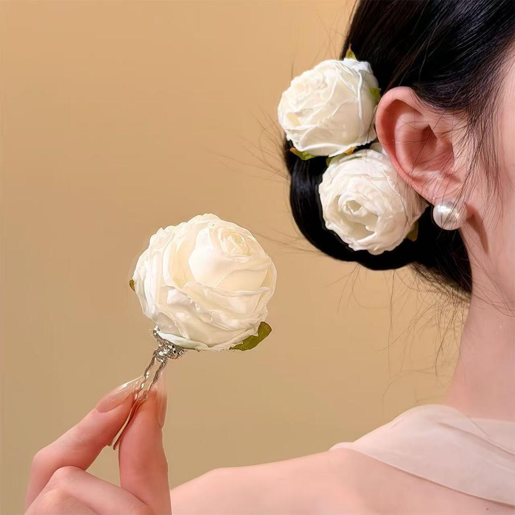 Sandalwood Women's Hairpin: Elegant Modern-Chinese Style Wooden Updo Stick