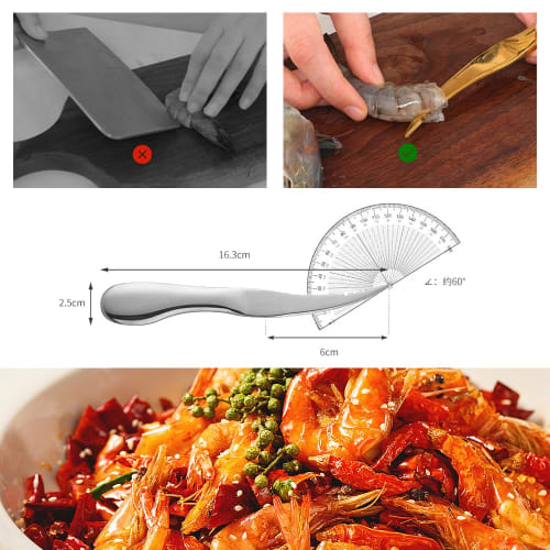 5-in-1 Stainless Steel Shrimp Peeler, Shrimp Peeler Set, Keeps Your Hands Clean, Multifunctional, Can Be Used for More Than Just Shrimp, and for Vario