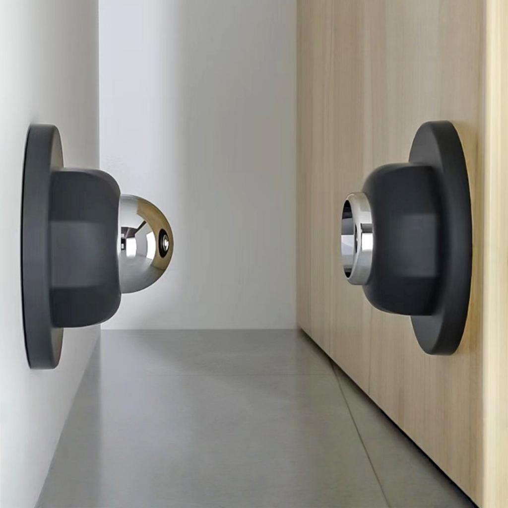 Silicone Non Perforated Door Suction Strong Magnetic Door Stopper Silent Anti-Collision Door Stopper  For Home Holder Hardware