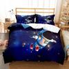 Astronaut Skateboard Duvet Cover Set King Queen Full Size For Kids Boys Girls Bedding Set Cartoon Style Polyester Quilt Cover