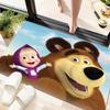 Russian animation Masha and the Bear Fairy Tale Cartoon Carpet Soft Home Living Room Bedroom Door Mat Outdoor Picnic Ground Mat rug T8