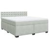 VidaXL Slat Bed Base and Mattress Light Grey 180x200cm Velvet 3288690