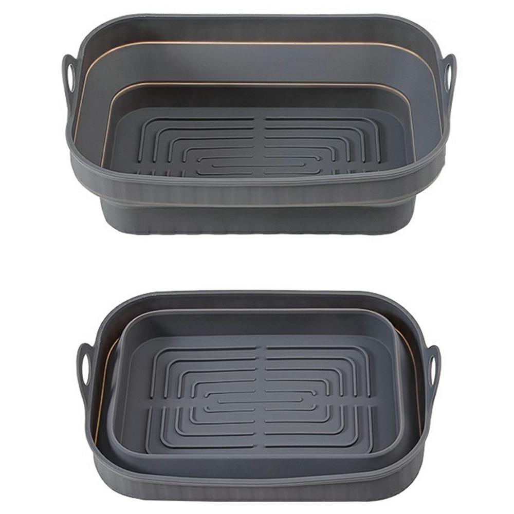Прямоугольная силиконовая форма для выпечки, жарки во фритюре, термостойкая, складная, для тортов (Не содержит БФА, сертифицировано FDA) B