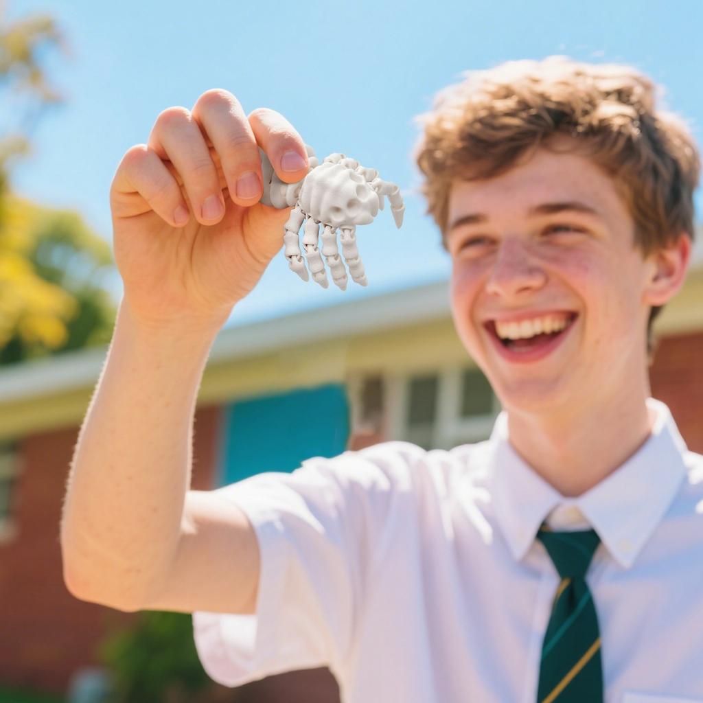 3D Printed Skeleton Spider Model, Fully Articulated Movie Prop, Collectible Miniature Statue, Sci-fi Horror Decoration