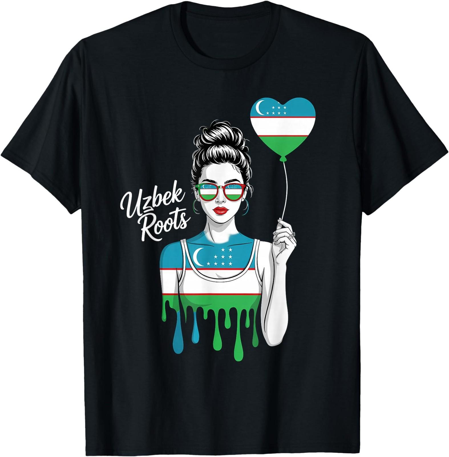 Uzbekistan Roots Uzbek Flag T- Unisex T-Shirt M