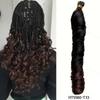 MISS WIG Synthetische Lange Lockige Box Braids Haarverlängerungen Natürlich Aussehende Lose Häkelperücke Für Frauen Cosplay Party Wear