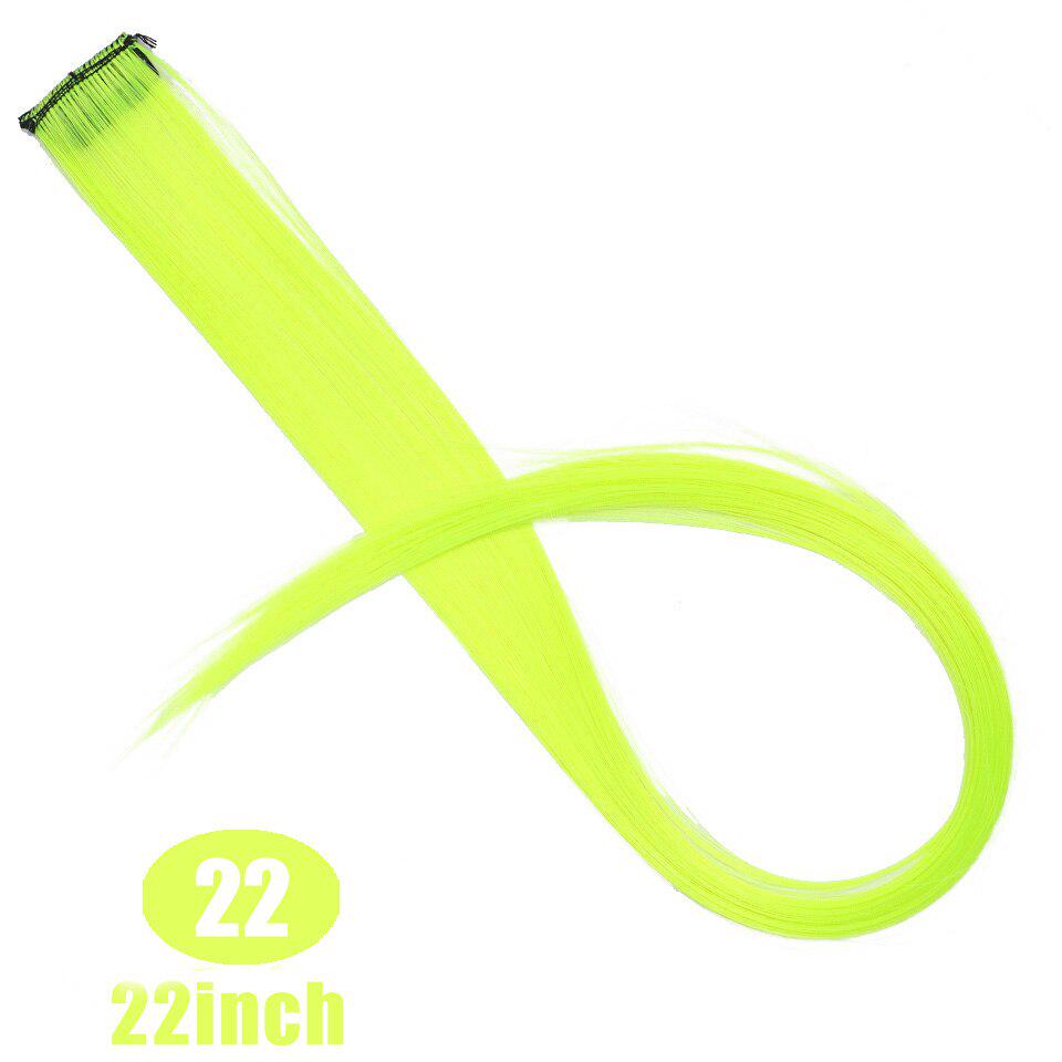 LUPU 55CM Synthetic Strands Of Hair On Hairpins Long Straight Hair Extension Colorful Hair Clip Girl Natural Rainbow Hair