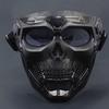 Skull Tactical Mask Halloween Full Face Protective Helmet W/ Goggles No Degrees