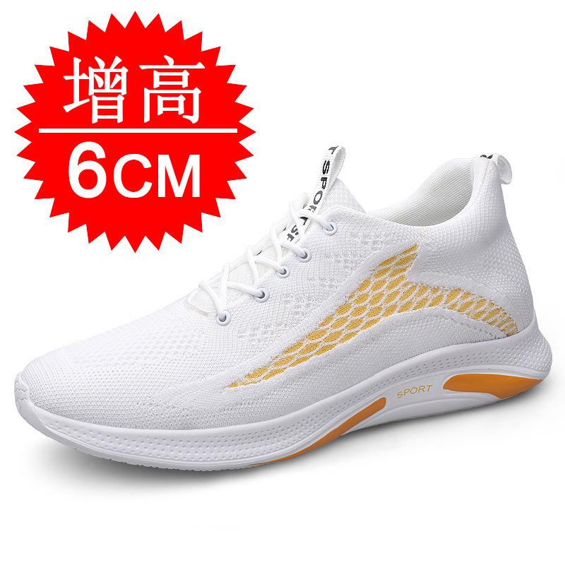 Autumn Sports Shoes Men's Invisible Heightening Shoes 8cm Fly-woven Mesh Casual Shoes Inner Heightening Men's Shoes 6 Board Shoes
