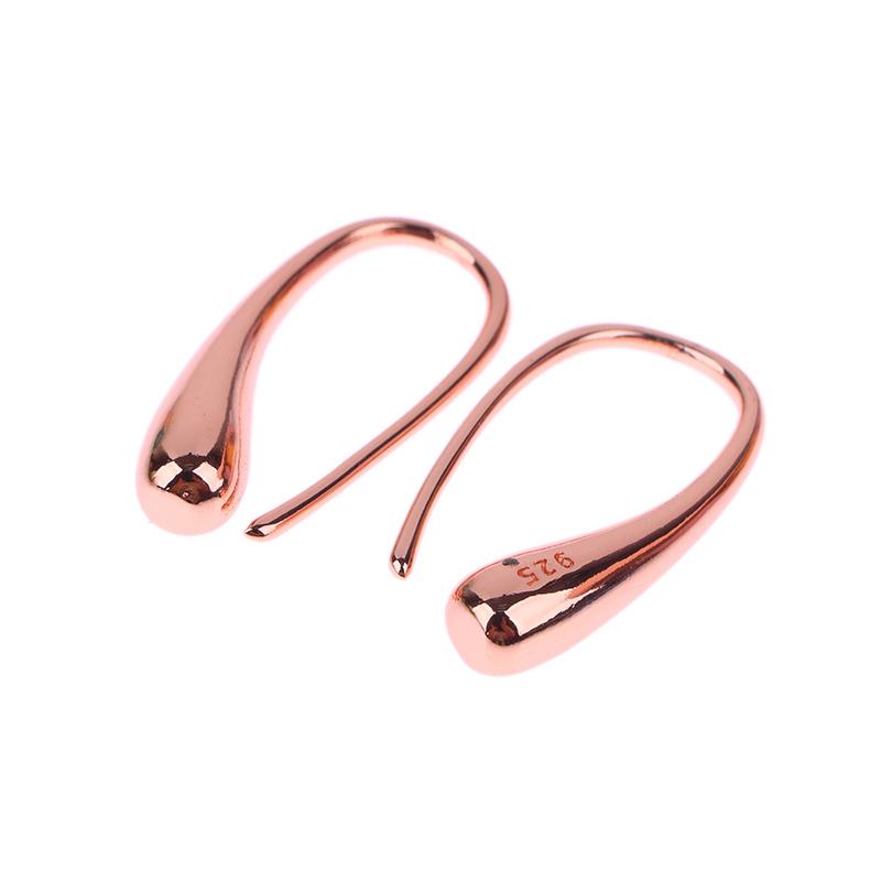 Boucles d'oreilles en argent sterling 925boucles d'oreilles goutte d'eaupour femmes couleur or bijoux tendance vintage simple accessoires de fête cadeaux boucle d'oreille