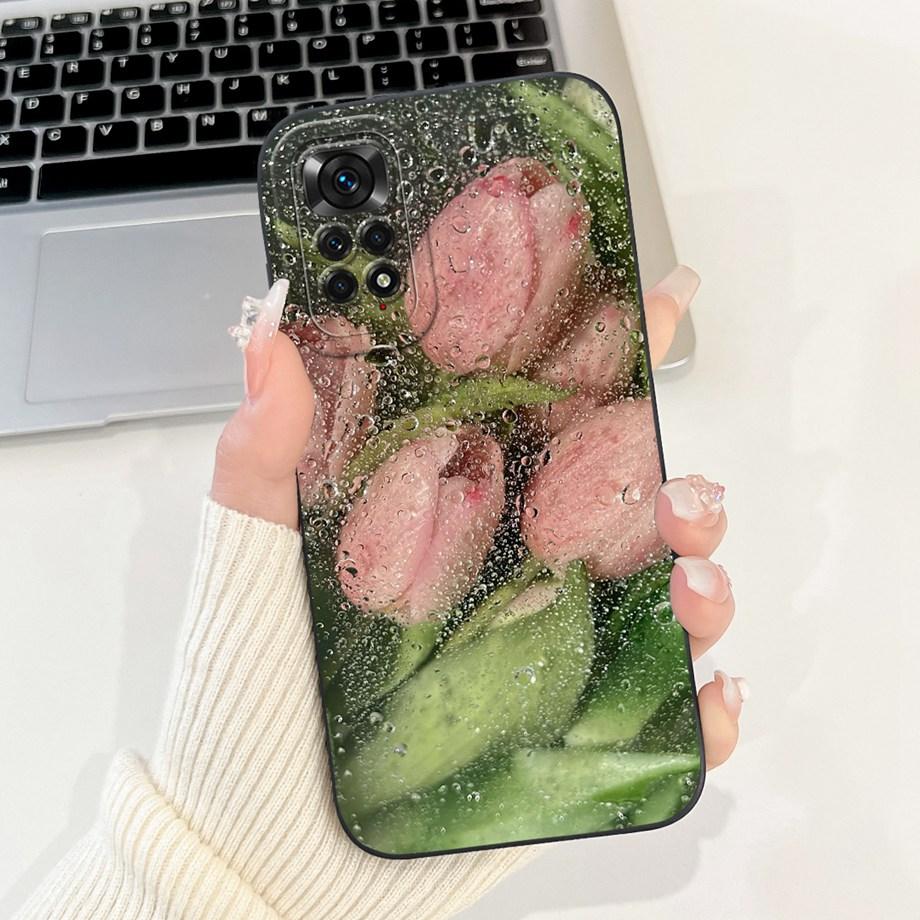 Case For Xiaomi Redmi Note 11 11s 11 Pro Pro+ 4G 5G Phone Case Note 11T Soft Silicone Funda Women Fashion Flower Printed Cover