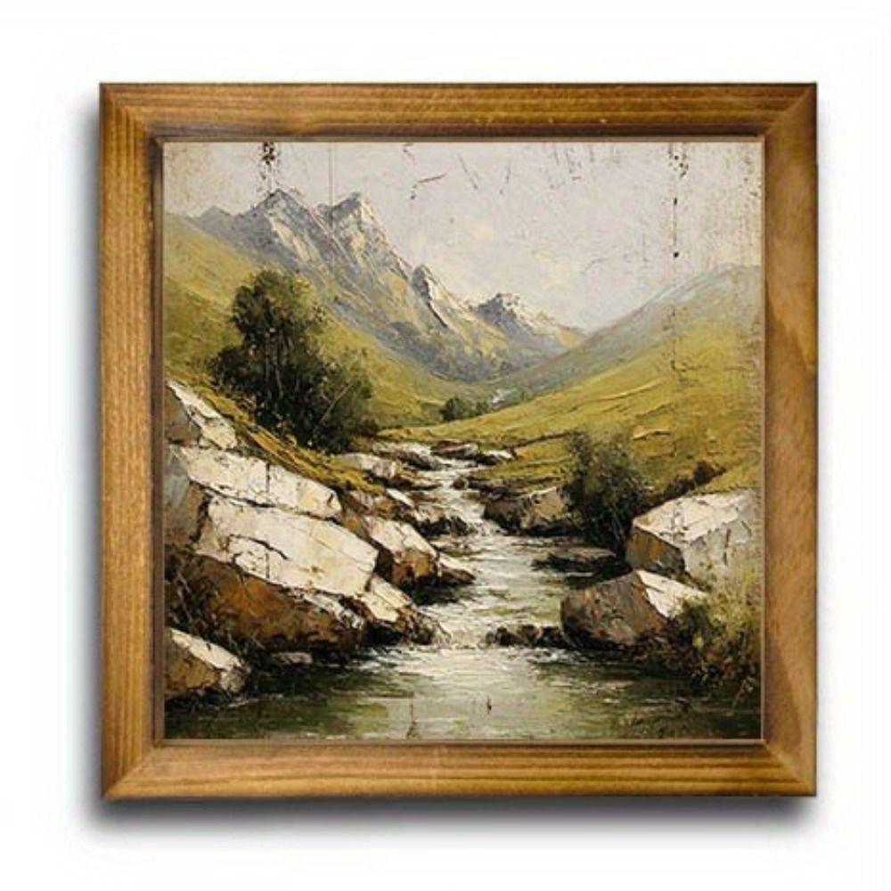 Vintage Metal Sign Wildflowers Wall Art Home Decor 20x20cm