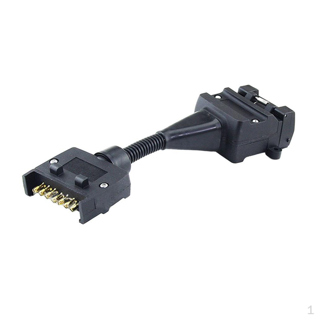 

Trailer Wiring Connector Adapter with Harness, 7 Pin to 12 Hole, Flat Plug Socket,
