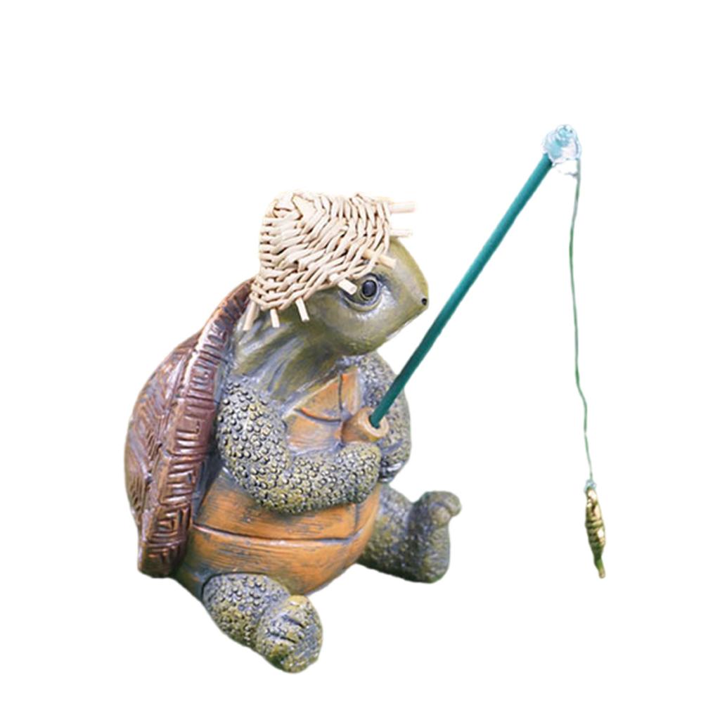 Realistyczna Rzeźba Żółwia z Żywicy Ornament Zwierzęcy na Trawnik, Ganek i do Dekoracji Wnętrz Rzeźba Zwierzęca Statua