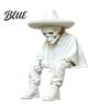 Artistic Character Ornaments 3D Printed Sitting Skeleton Shelf Sitter Figurine Gothic Hat Desktop Niche Creative Gifts Ornament Trendy Home