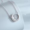 Damesmode Ster Maan Zirconia Hanger Lichte Luxe Sleutelbeenketting Ketting