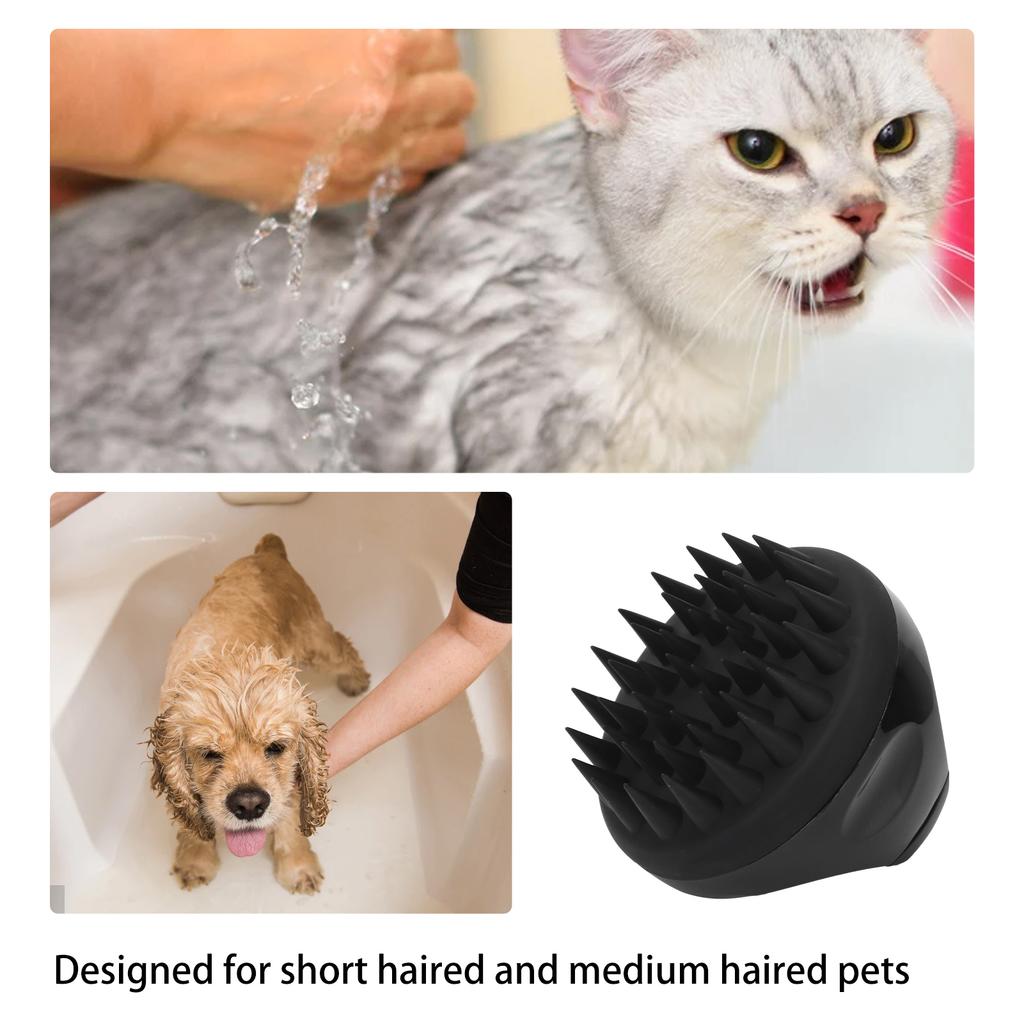 Pet Grooming Massage Brush Soft Cat Bath Brush Removes Loose Undercoat and Tangled Hair for Dogs and Cats