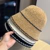 New Autumn and Winter All Match Knitted Bucket Hat for Women Outdoor Warm Plain Face Covering Fisherman Hat Showing Face Small Basin Hat