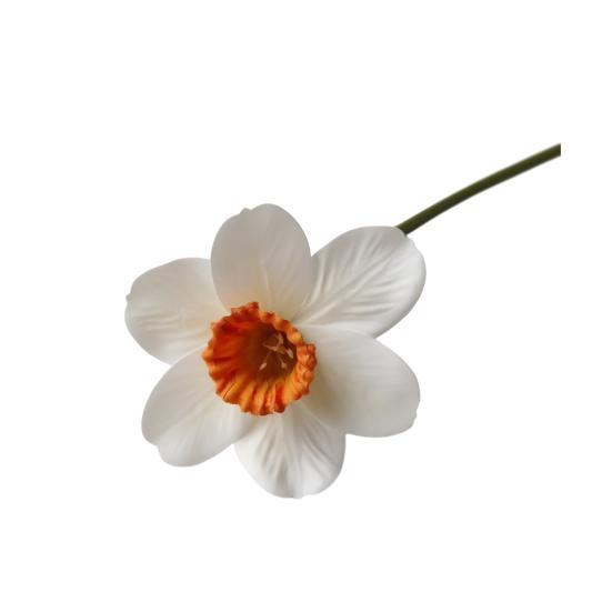 Artificial Daffodil Flowers 14.9 Inches Faux Narcissus Flower Spring Fake Flower Arrangement for Home Wedding Indoor Decor