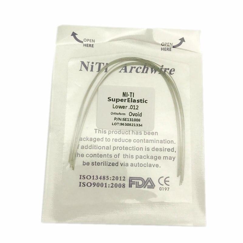 10pcs/pack Orthodontic Dental Super Elastic Oval Form Niti Round Arch Wires Dental Niti Arch Wire Dentist Product