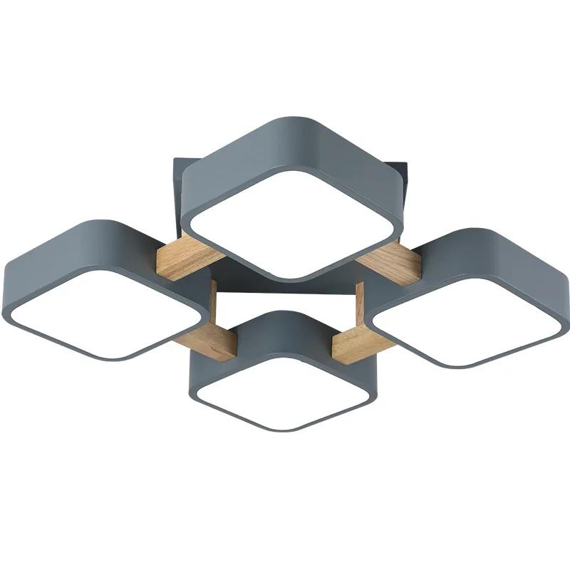 Nordic Style Bedroom Ceiling Chandelier Living Room LED Pendant Lamp Square Led Table Lamps Kitchen Light Office Lights