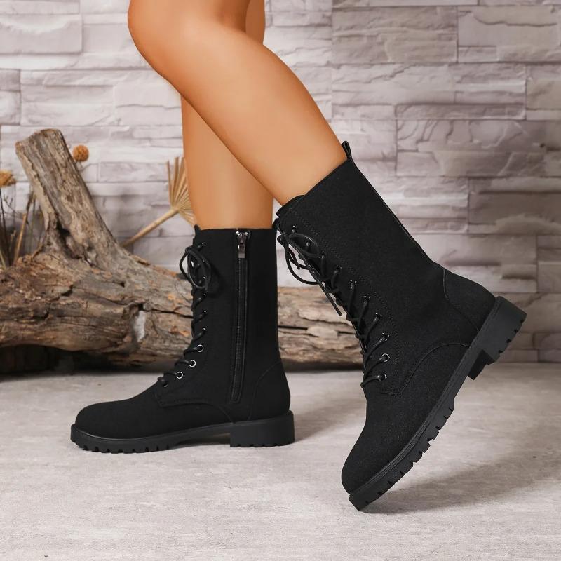 Large Size Autumn Winter Fashion Boots Korean Style Thick Bottom Round Toe White Women'S Cross-Border Over-Knee Boots