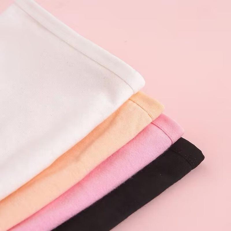 4pc/lot Kids Underwear Model 100% Cotton Girls Tank Top Candy Color Undershirt Girls Vest