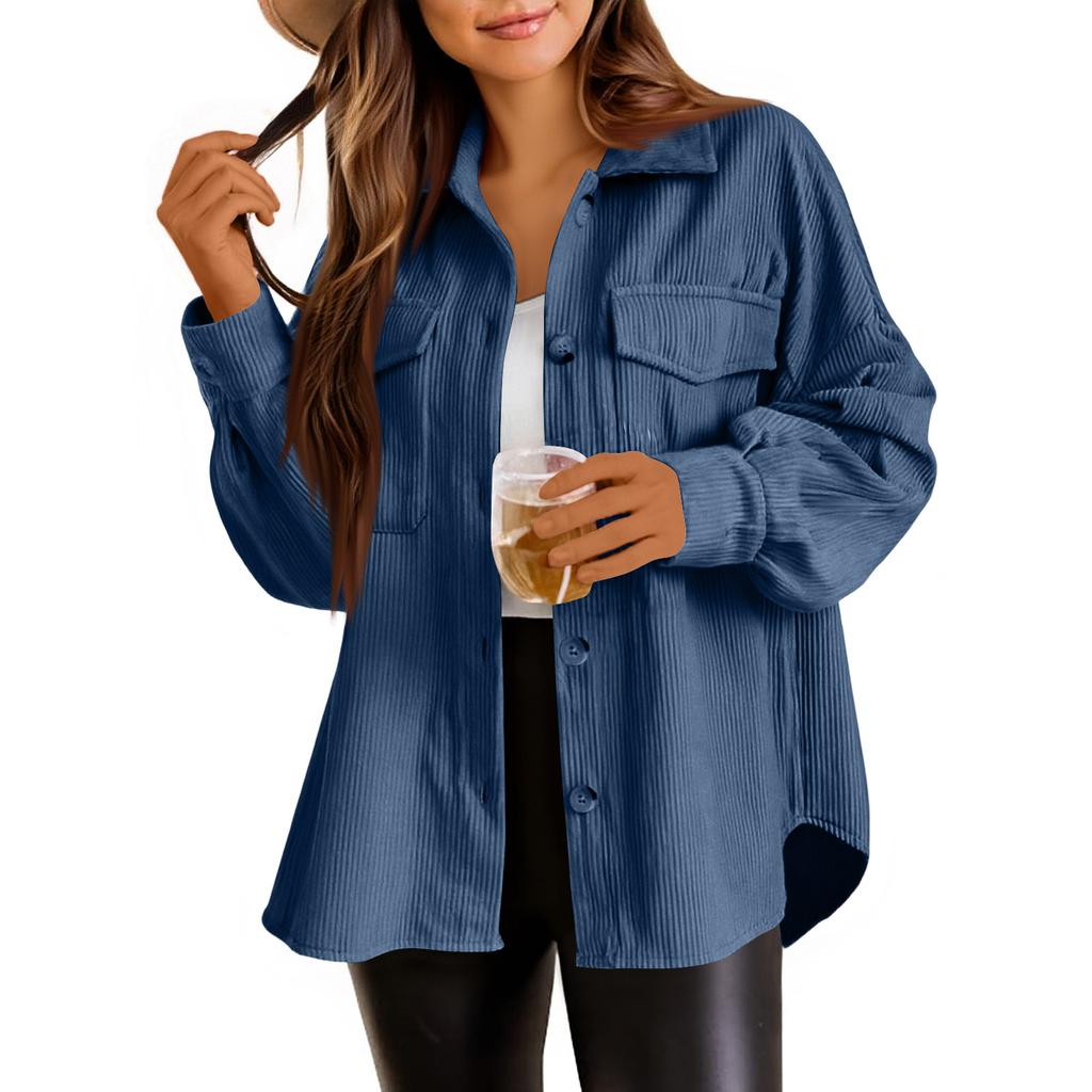 Women's Shirt Solid Color Long Sleeved Jacket