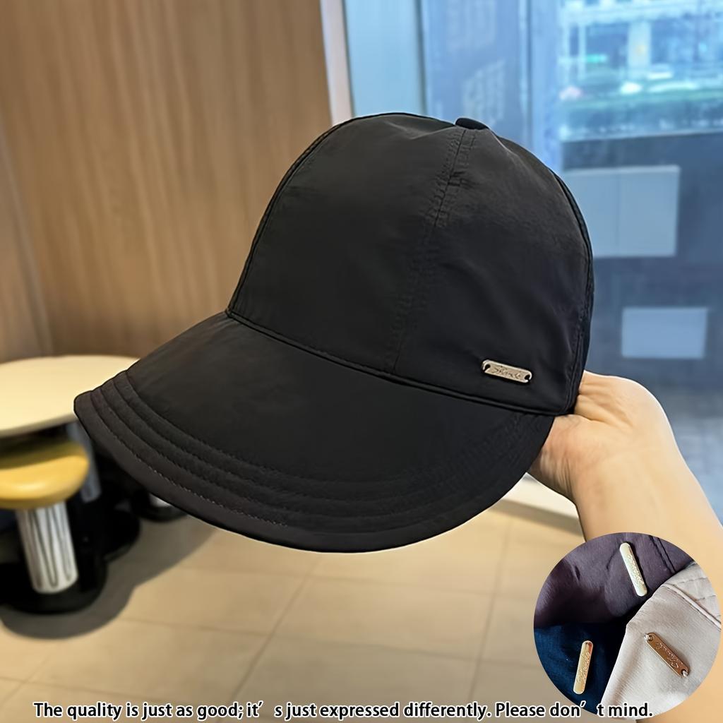 1Pc Women'S Lightweight Foldable Baseball Cap With Adjustable Wide Brim: A Versatile Fashion Accessory For Everyday Casual Wear