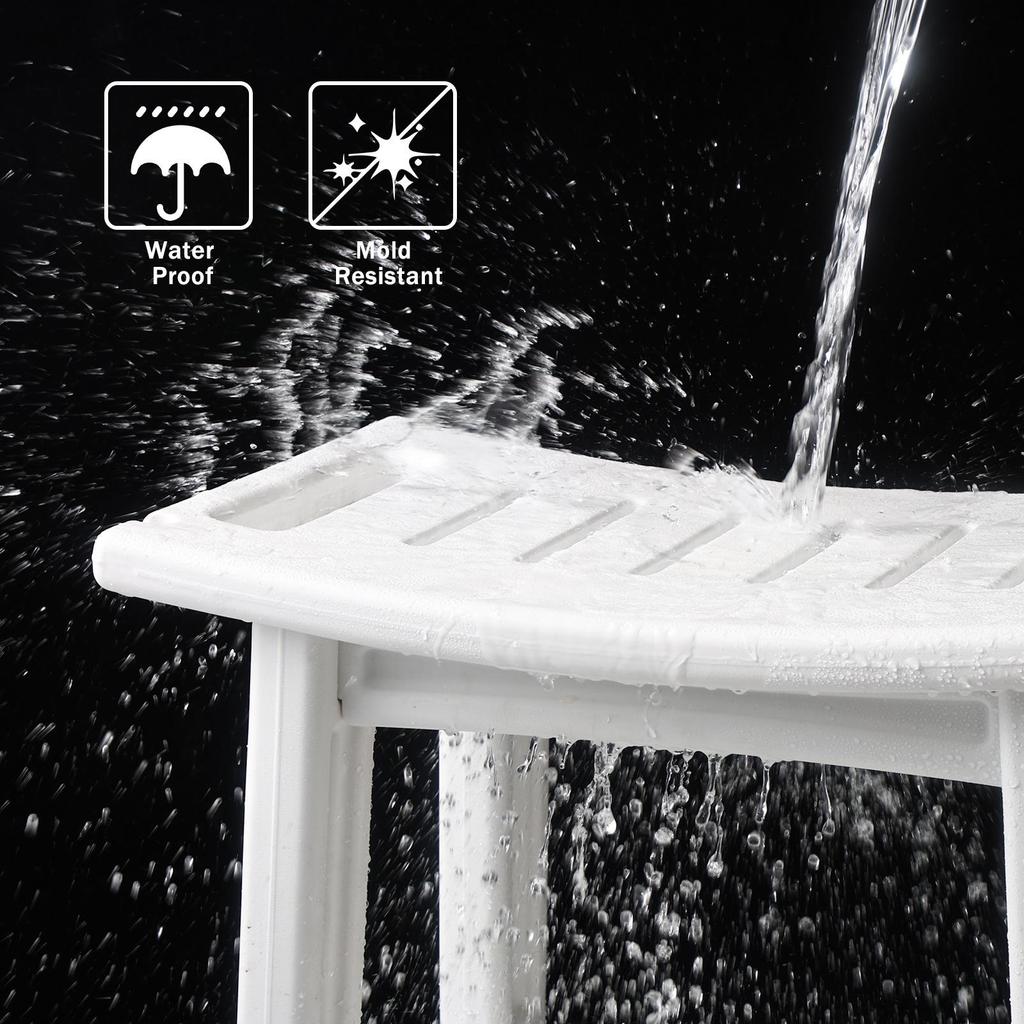 Non-slip Double Layer Bathroom Stool for Elderly, Pregnant Women, and Children - Shower Seat & Storage