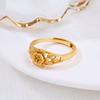 Korean Version of Fashion Temperament Imitation Sand Gold Ring Ring Women's Design Niche Personality Simple Cold Wind Jewelry