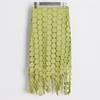 2025 Summer Embroidered Tassel High-End Women’s Wrap Skirt In Solid Colors