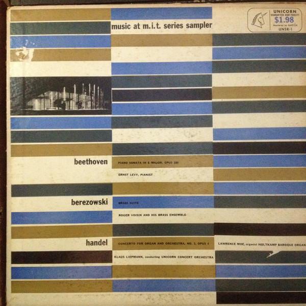 

LP Record BEREZOWSKI HANDEL Beethoven Music At M.i.t. Series S UNSR1 UNICORN 1957 US Classical Used