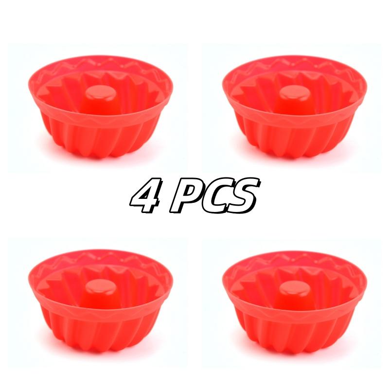 4pcs  Silicone Muffin Cupcake Mold Making Cake Pudding Jelly Baking Tools Are Simple and Convenient