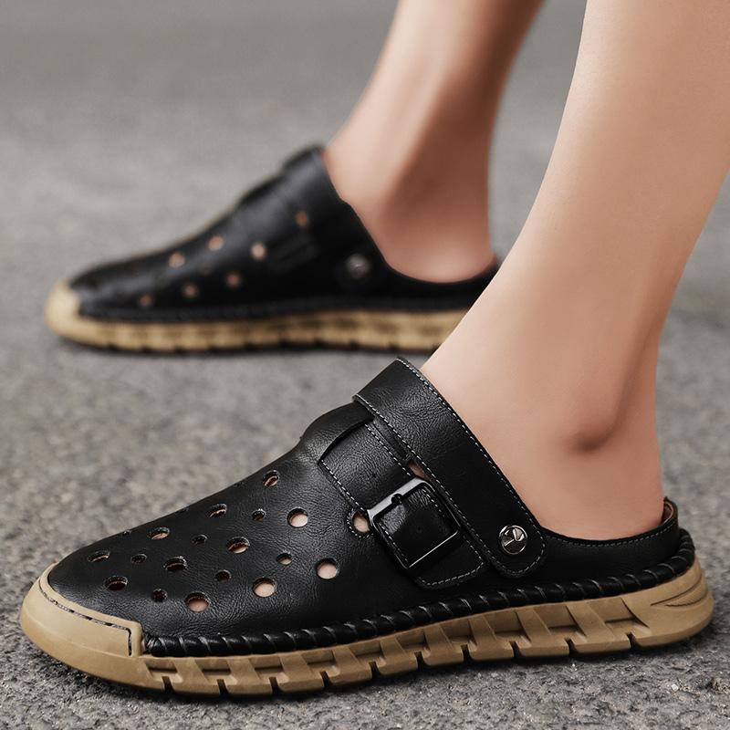 Fashion Summer Hollow Shoes Fashion Breathable Mens Sandals Outdoor Beach Sandals Breathable Men Casual Shoes Comfort Male Sneakers