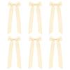 6 Pcs Candlestick Bow Decor Large Candle Holder Ribbon Bows Dining Table Centerpieces for Gift Wrapping Wedding Bridal Shower Bachelorette Party Decor