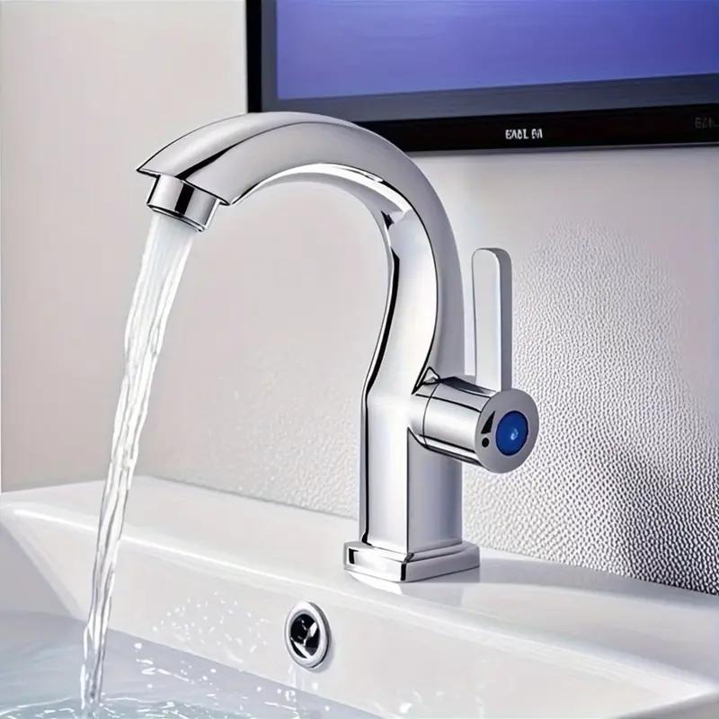 Modern single hole bathroom sink faucet with side spray matte black valve, ergonomic curved nozzle, easy to install