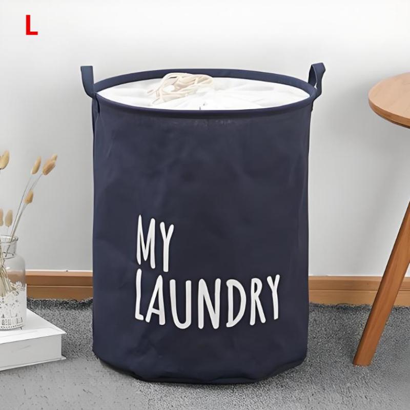1 Pcs Foldable Drawstring Laundry Large Capacity Waterproof Clothes Storage Basket For Home Bathroom Children'S Toy Organiz